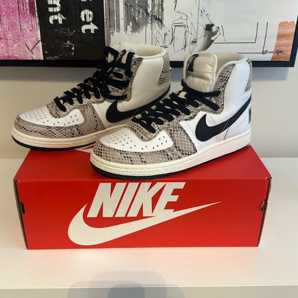 NIKE TERMINATOR HIGH WHITE / SAIL / COCOA FB1318 100 Size 6M, 8W NEW